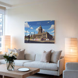 Leeds City Art Print, Leeds City Hall, West Yorkshire Landscape Poster, England UK City Travel Decor NQ Media Designs