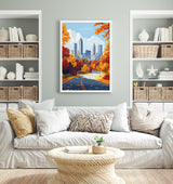 Atlanta Travel Poster, Travel Print of Atlanta, Georgia, Atlanta Art Lovers Gift, USA Gift, Wall Art Print NQ Media Designs