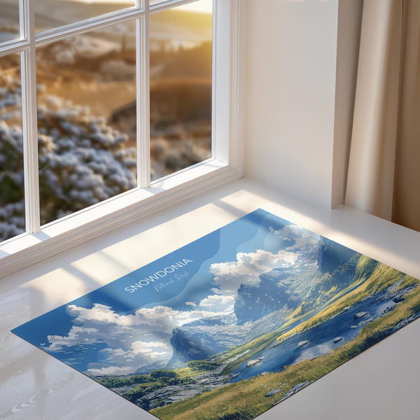 Snowdonia Landscape Travel Poster Wall Art, Travel Print of Snowdonia, Snowdonia Art Lovers Gift, English Countryside