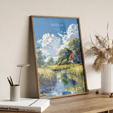 Suffolk Poster Wall Art, Travel Print of Suffolk, England, Suffolk Art Lovers Gift, England Wall Art Print NQ Media Designs