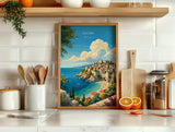 Ulcinj Montenegro Poster, Old Town Wall Art, Adriatic Coast Print, Balkans Travel Poster, Ulcinj Gift