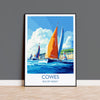 Cowes Travel Print Wall Art, Travel Poster of Cowes, Cowes Gift, Cowes Art, Sailing Art, Isle of Wight Gift, NQ Media Designs