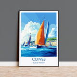 Cowes Travel Print Wall Art, Travel Poster of Cowes, Cowes Gift, Cowes Art, Sailing Art, Isle of Wight Gift, NQ Media Designs
