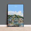 Looe Travel Poster, Travel Print of Looe, England, Cornwall Art, Looe Art Lovers Gift, Wall Art Print NQ Media Designs