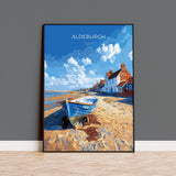 Aldeburgh Travel Poster, Travel Print of Aldeburgh, Aldeburgh Art Lovers Gift, Suffolk Coast Wall Art NQ Media Designs