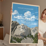 Mount Rushmore Poster, South Dakota Art Gift, National Memorial Wall Art, Travel Print NQ Media Designs