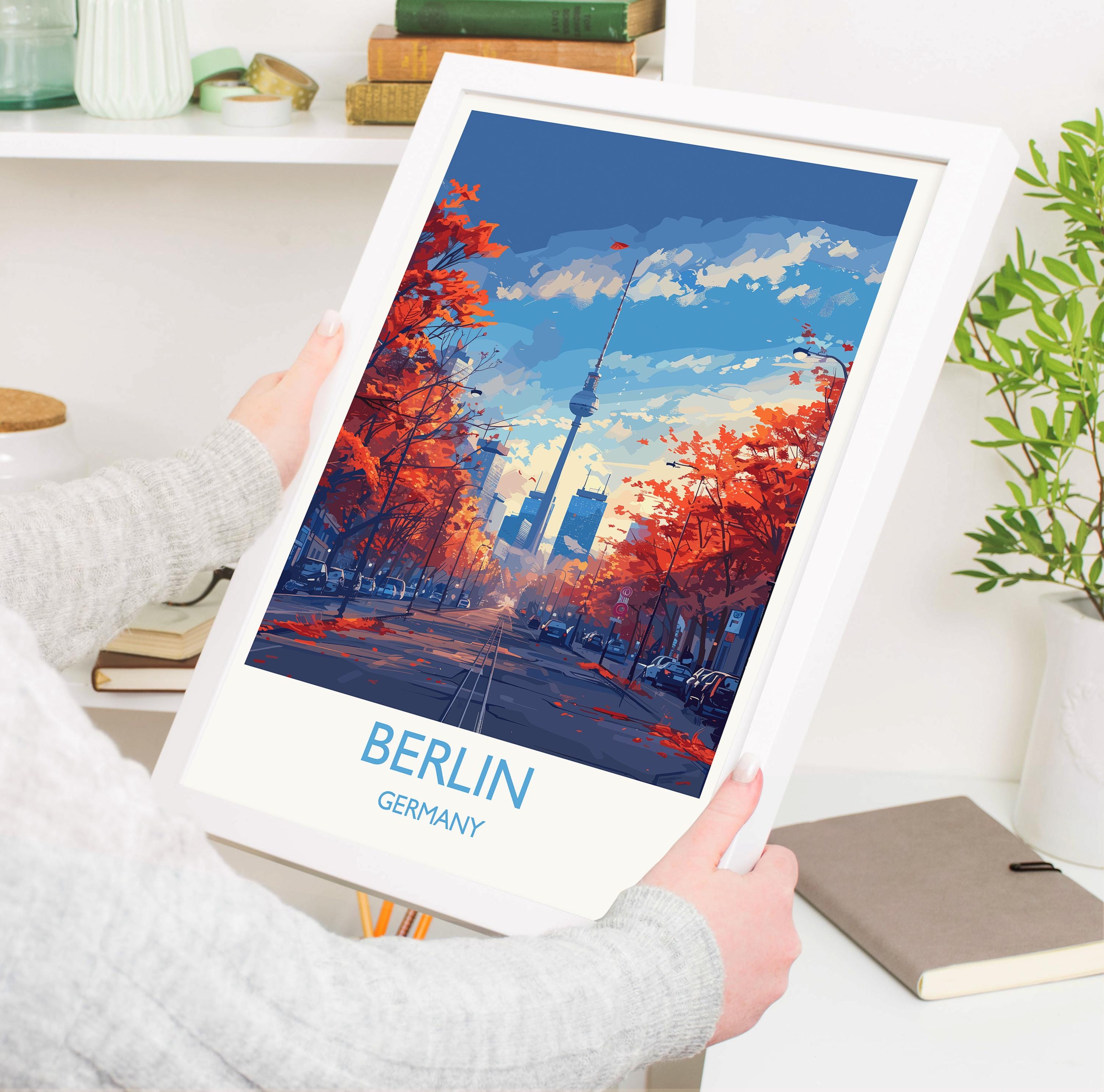 Berlin Travel Print Wall Art, Travel Poster of Berlin, Berlin Art Lovers Gift, Germany Art Gift NQ Media Designs