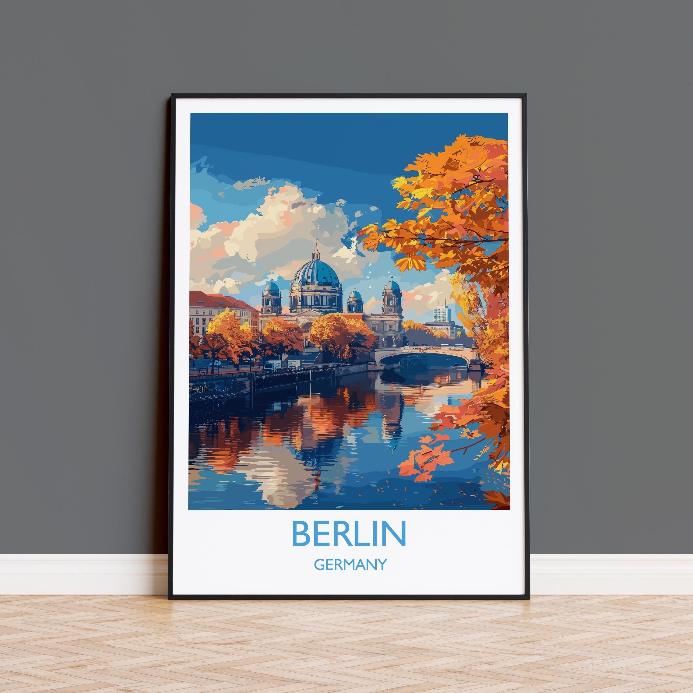 Berlin Travel Print Wall Art, Travel Poster of Berlin, Berlin Art Lovers Gift, Germany Art Gift NQ Media Designs
