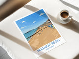 Bognor Regis Travel Poster Wall Art, Travel Print of Bognor Regis, West Sussex, English Seaside Town Art, England Art Gift NQ Media Designs