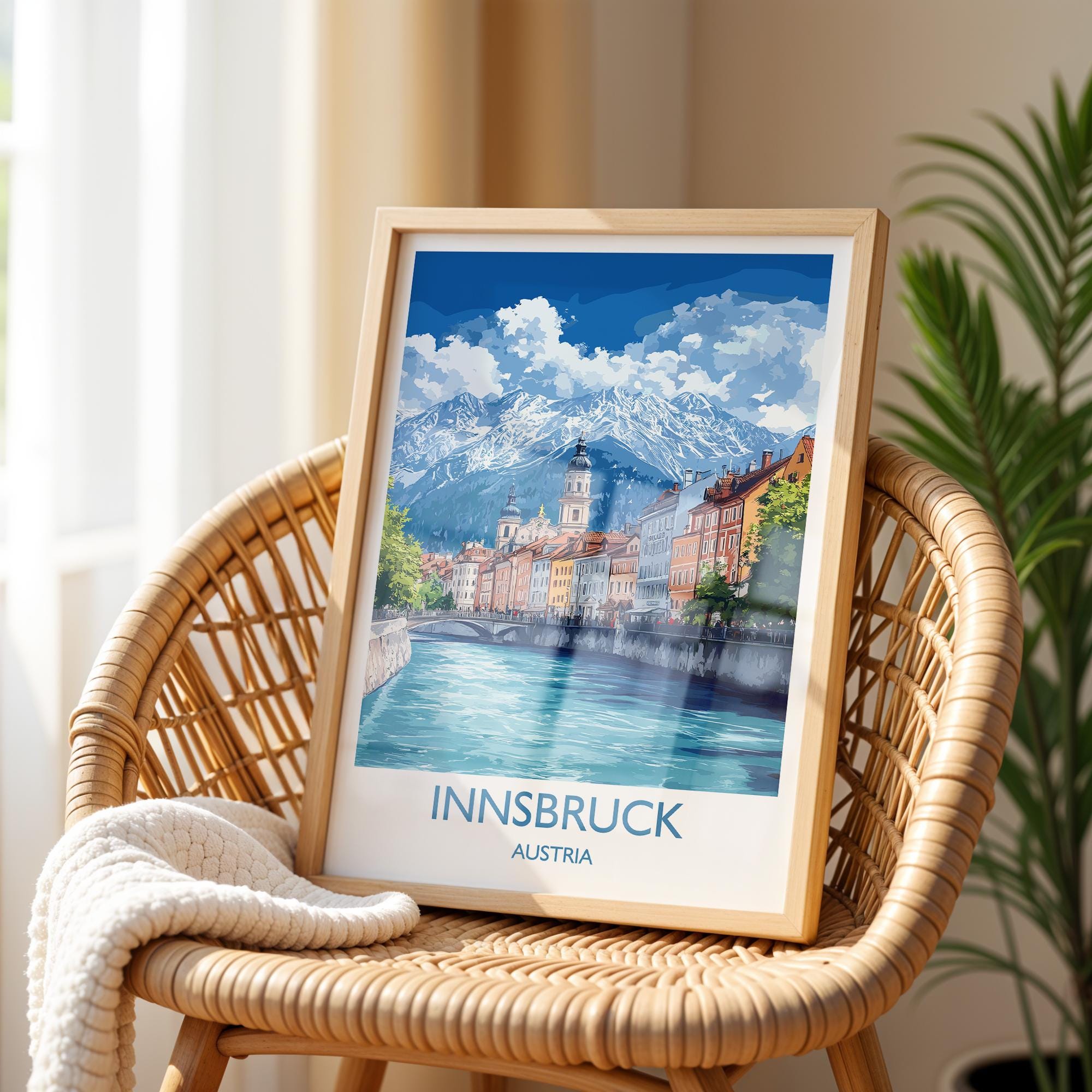 Innsbruck Poster, Travel Print of Innsbruck, Austria, Innsbruck Art Gift, Travel Europe Gift NQ Media Designs