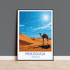 Merzouga Travel Print Wall Art, Travel Poster of Merzouga, Merzouga Art Lovers Gift, Morocco Desert Wall Art