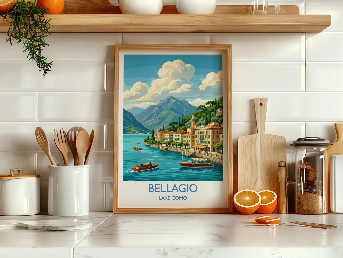Bellagio Lake Como Travel Print | Pearl of the Lake, Italy Wall Art