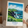 Dingle Poster, Travel Print of Dingle, County Kerry, Ireland Coast, Travel Wall Art Gift