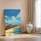 Bridlington Travel Poster, Travel Print of Bridlington, Yorkshire Gift, England, North Yorkshire Art, Bridlington Gift, Wall Art Print NQ Media Designs