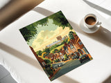 St Albans Travel Print Wall Art, Travel Poster of St Albans, Hertfordshire, England, English Cathedral City Gift NQ Media Designs