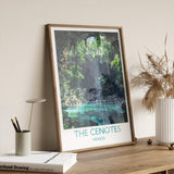 Cenotes of Yucatan Travel Print, Mexico Travel Print Collection, Travel Wall Art, Cenotes Art Print Gift, Yucatan Art NQ Media Designs