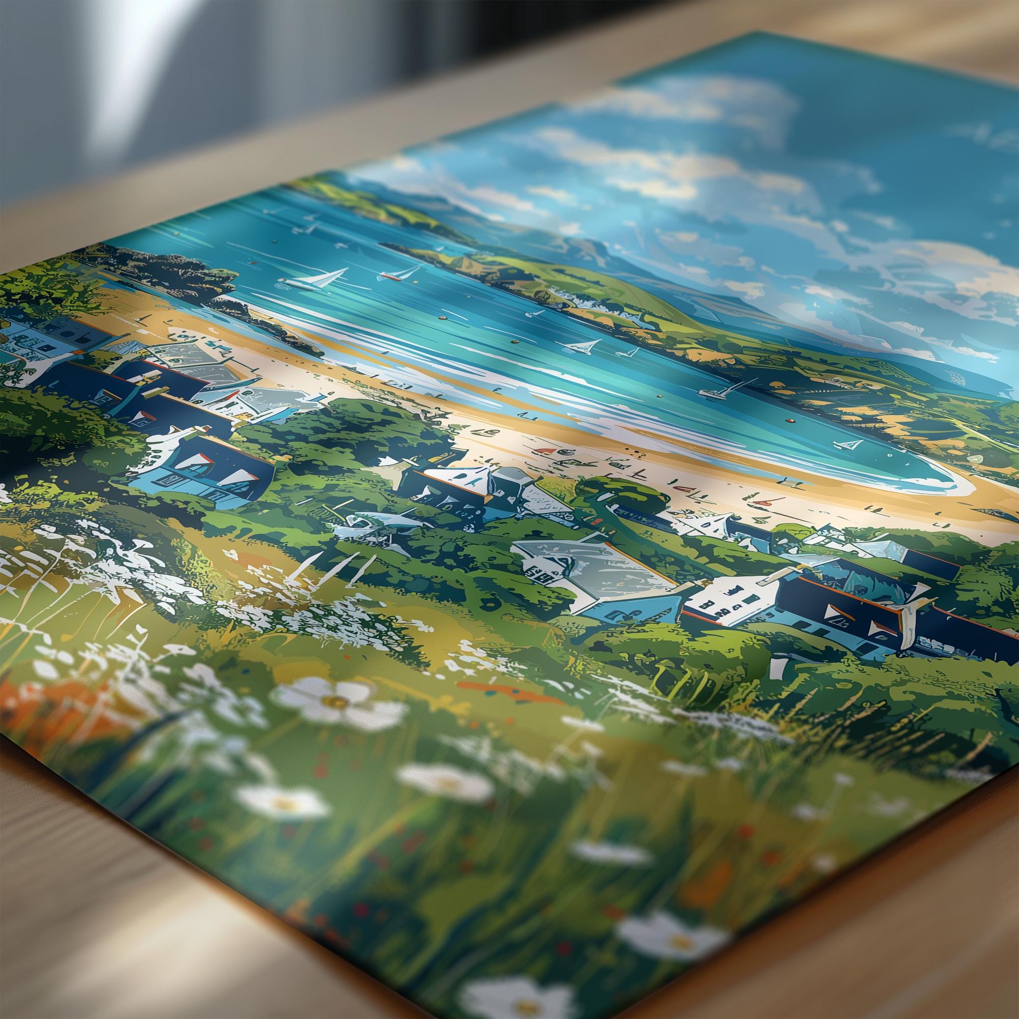 Abersoch Travel Poster Wall Art, Abersoch Travel Print, Wales, Welsh Art, Abersoch Art lovers Gift, Wall Art Print NQ Media Designs
