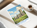 Fountains Abbey Travel Print | Studley Royal, Yorkshire Wall Art