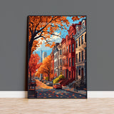 Greenwich Village New York Travel Poster Wall Art, Travel Print of Greenwich Village, New York Art Lovers Gift, USA Art Gift NQ Media Designs