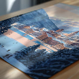 St Moritz Wall Art Travel Poster, Travel Print of St Moritz, Ski Poster, Switzerland Alps Art Travel Lovers Gift NQ Media Designs