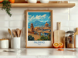 Palermo Travel Print, Travel Poster of Palermo, Italy Poster, Sicily Gift, PalermoArt, Italy Art Travel Gift NQ Media Designs