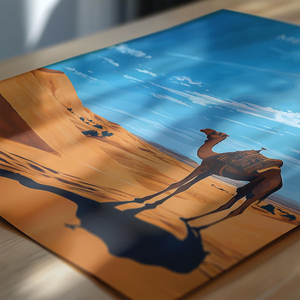 Merzouga Travel Poster Wall Art, Travel Print of Merzouga, Merzouga Art Lovers Gift, Morocco Wall Art