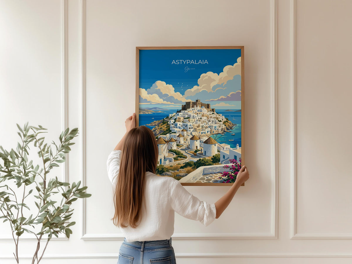 Astypalaia Travel Poster | Dodecanese Island, Greece Wall Art