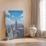 New York City Art Print, Manhattan Skyline Art Gift, Empire State Building Poster NQ Media Designs