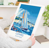 Cowes Travel Print Wall Art, Travel Poster of Cowes, Cowes Gift, Cowes Art, Sailing Art, Isle of Wight Gift, NQ Media Designs