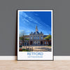 Retford Travel Poster Wall Art, Travel Print of Retford, Nottinghamshire, England, English Market Town Gift, Nottingham Art