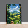 Malvern Hills Travel Print Wall Art, Malvern Hills Travel Poster, English Countryside Art Gift, Wall Art Print NQ Media Designs