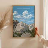 Mount Rushmore Poster, South Dakota Art Gift, National Memorial Wall Art, Travel Print NQ Media Designs