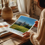 Thoresby Park Travel Poster Wall Art, Travel Print of Thoresby Park, Thoresby Hall, Nottinghamshire, England, English Countryside Art Gift NQ Media Designs