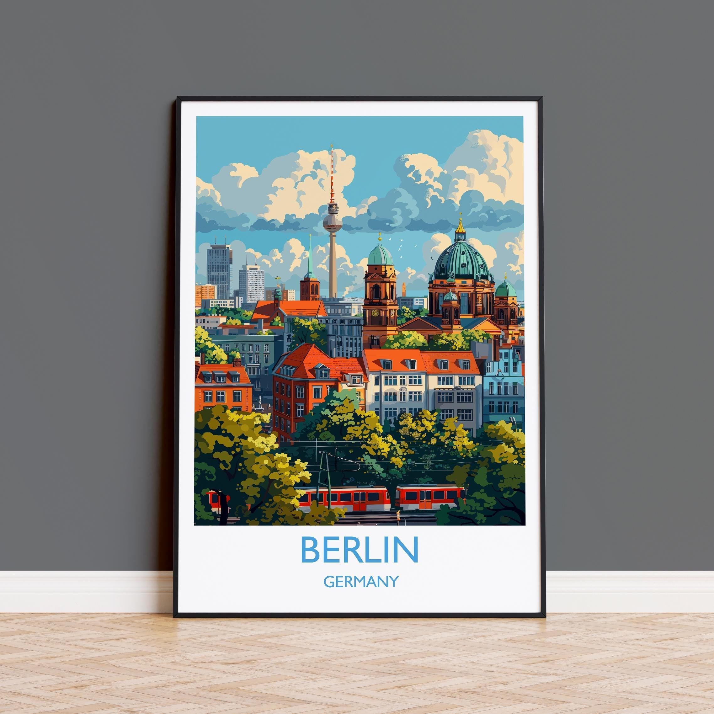 Berlin Travel Print Wall Art, Travel Poster of Berlin, Berlin Art Lovers Gift, Germany Art Gift NQ Media Designs