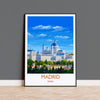 Madrid Travel Wall Art, Spain Print, Madrid Art Gift, Traveller Gift Art Poster, Holiday Gift NQ Media Designs
