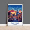 Nashville Travel Print Wall Art, Travel Poster of Nashville, Nashville Art Lovers Gift, Tennessee USA Art Gift NQ Media Designs