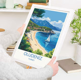 Oludeniz Travel Print Wall Art, Travel Poster of Oludeniz, Turkey Wall Art, Oludeniz Art Lovers Gift, Wall Art Print NQ Media Designs