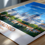 Madrid Travel Wall Art, Spain Print, Madrid Art Gift, Traveller Gift Art Poster, Holiday Gift NQ Media Designs