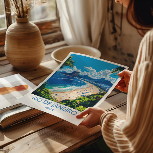 Rio De Janeiro Travel Print, Travel Poster of Rio De Janeiro , Brazil City Poster, Rio De JaneiroWall Art Lovers Gift, Brazil Art Gift