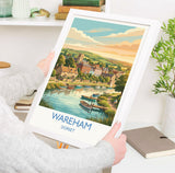 Wareham Dorset Print, Historic Saxon Walled Town Wall Art, River Frome Travel Poster, Dorset Countryside Decor, UK Gift