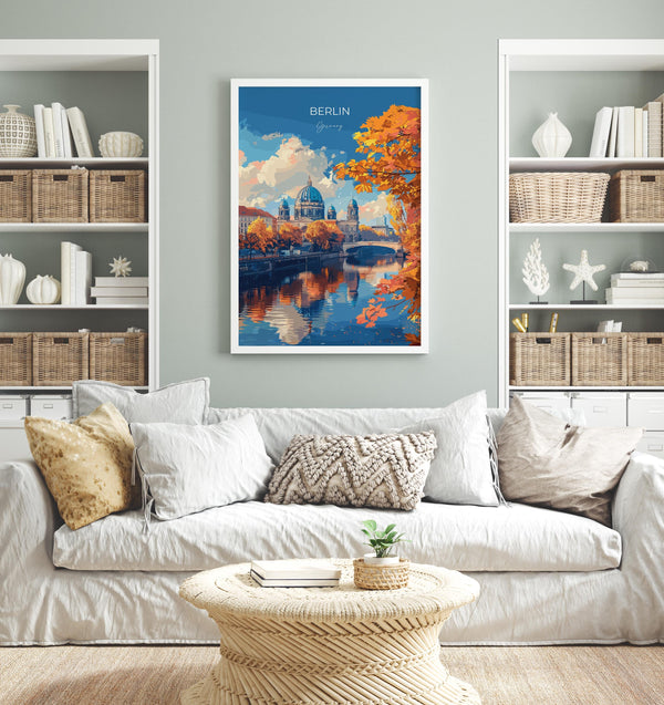 Berlin Travel Poster Wall Art, Travel Print of Berlin, Berlin Art Lovers Gift, Germany Art Gift