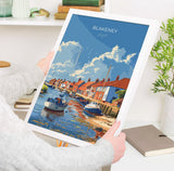 Blakeney Travel Poster, Travel Print of Blakeney, Norfolk Gift, England, Norfolk Art, Blakeney Art Lovers Gift, Wall Art Print NQ Media Designs