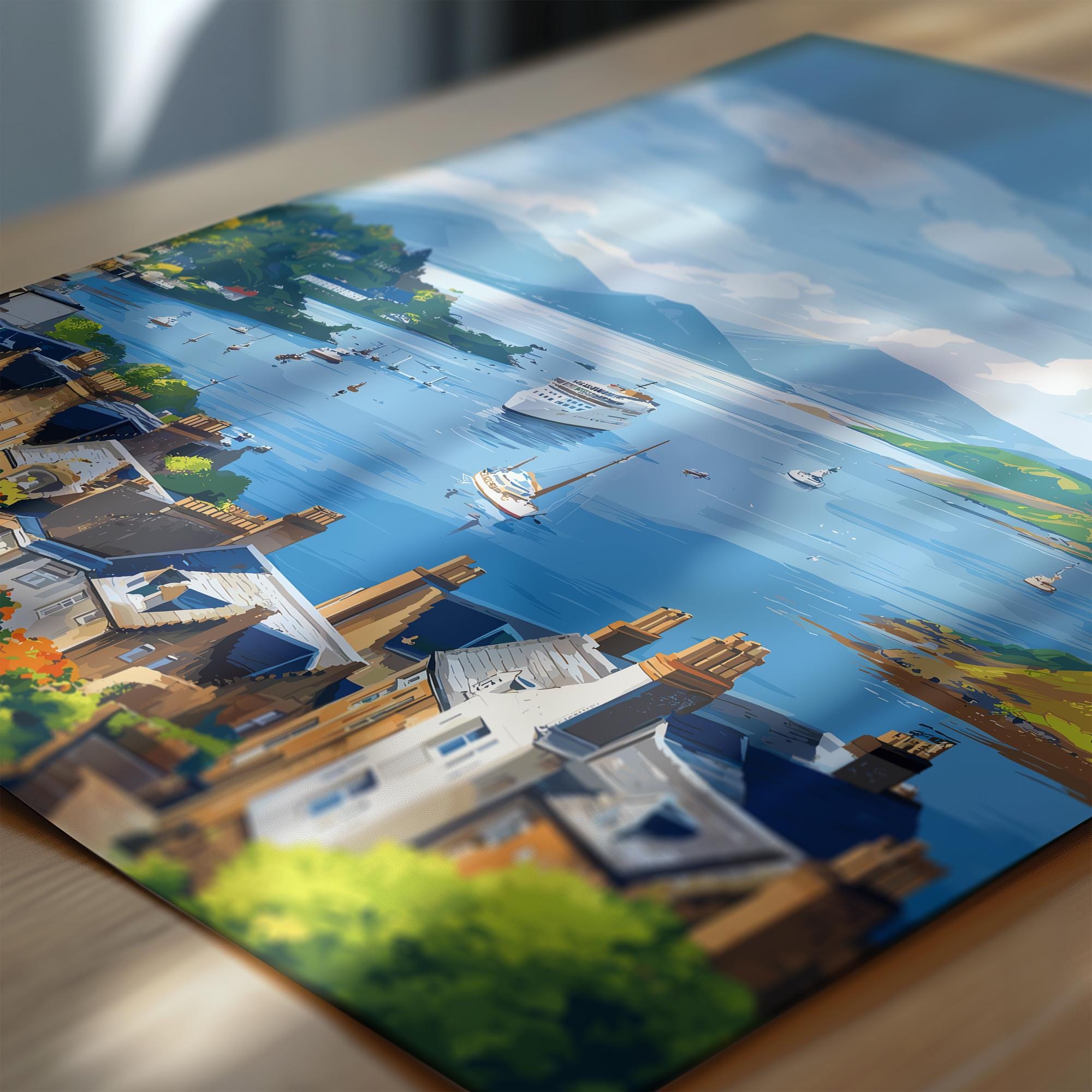 Oban Scotland Travel Poster – Coastal Wall Art, Argyll and the Isles Print, Scottish Landscape Decor Gift NQ Media Designs
