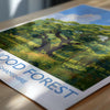 Sherwood Forest Travel Poster Wall Art, Travel Print of Sherwood Forest, Major Oak, Nottinghamshire, England Countryside Art Lovers Gift
