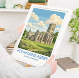 Fountains Abbey Travel Print | Studley Royal, Yorkshire Wall Art