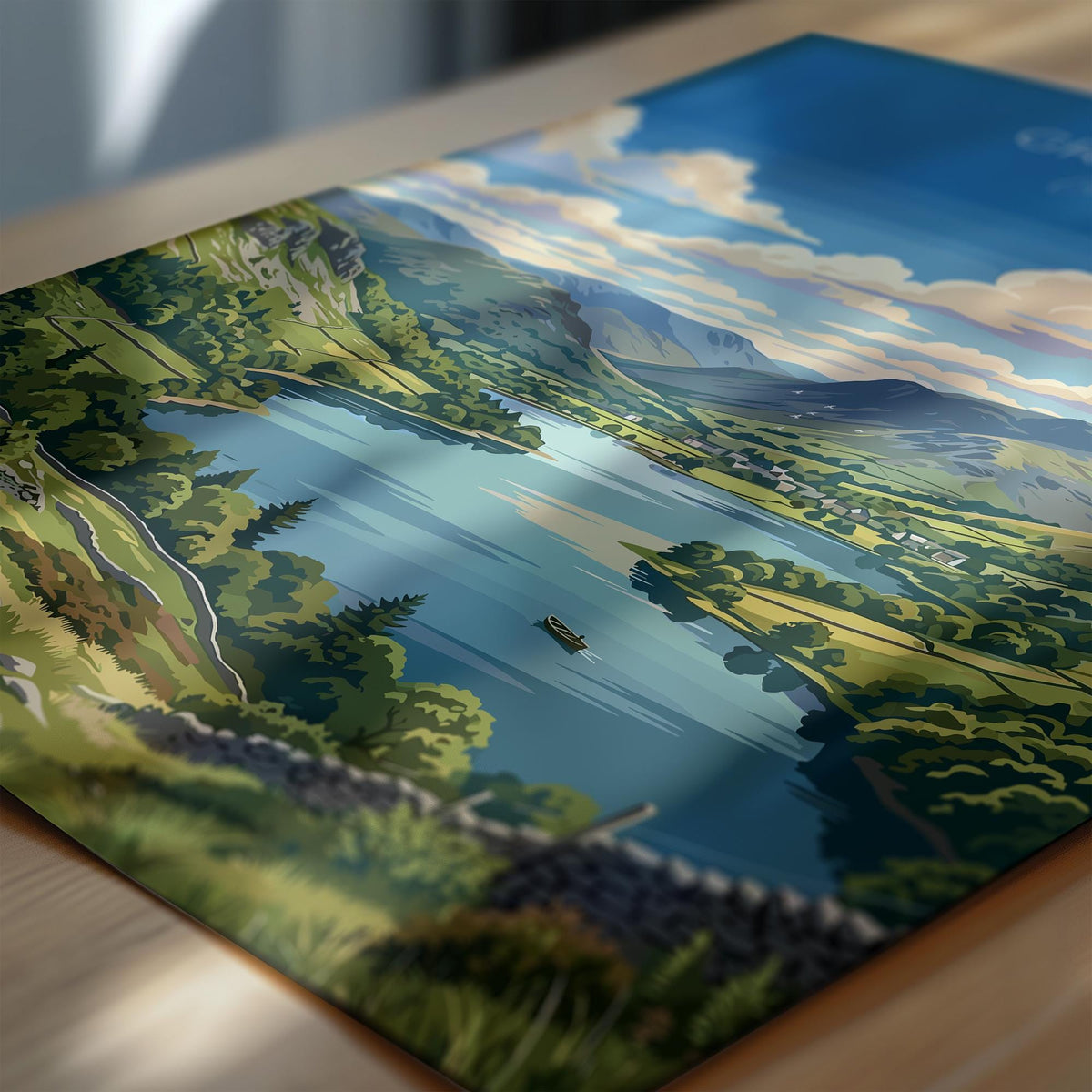 Grasmere Poster, Lake District Wall Art, Cumbria Print, England Travel Poster, Grasmere Gift