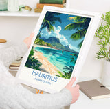 Mauritius Travel Print, Travel Poster of Mauritius, Indian Ocean Island Art, Mauritius Wall Art Gift, NQ Media Designs