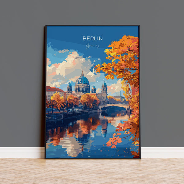 Berlin Travel Poster Wall Art, Travel Print of Berlin, Berlin Art Lovers Gift, Germany Art Gift