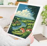 Berkshire Travel Print Wall Art, Berkshire Travel Poster, English Countryside Art Gift, Wall Art Print NQ Media Designs
