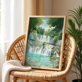 Krka National Park Waterfalls Print, Croatia Travel Poster, Skradinski Buk Wall Art, Croatian Landscape Illustration, Nature Lover Gift NQ Media Designs